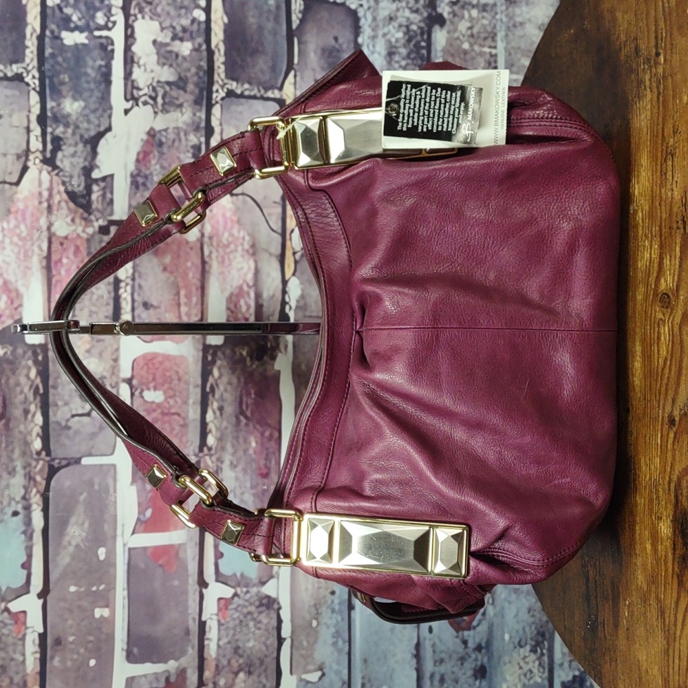 b. Makowsky "Alexandria" Leather Satchel Bag